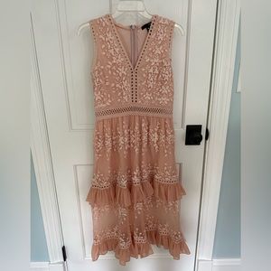 Aqua Women’s Dress in pale pink/blush with ruffles size small